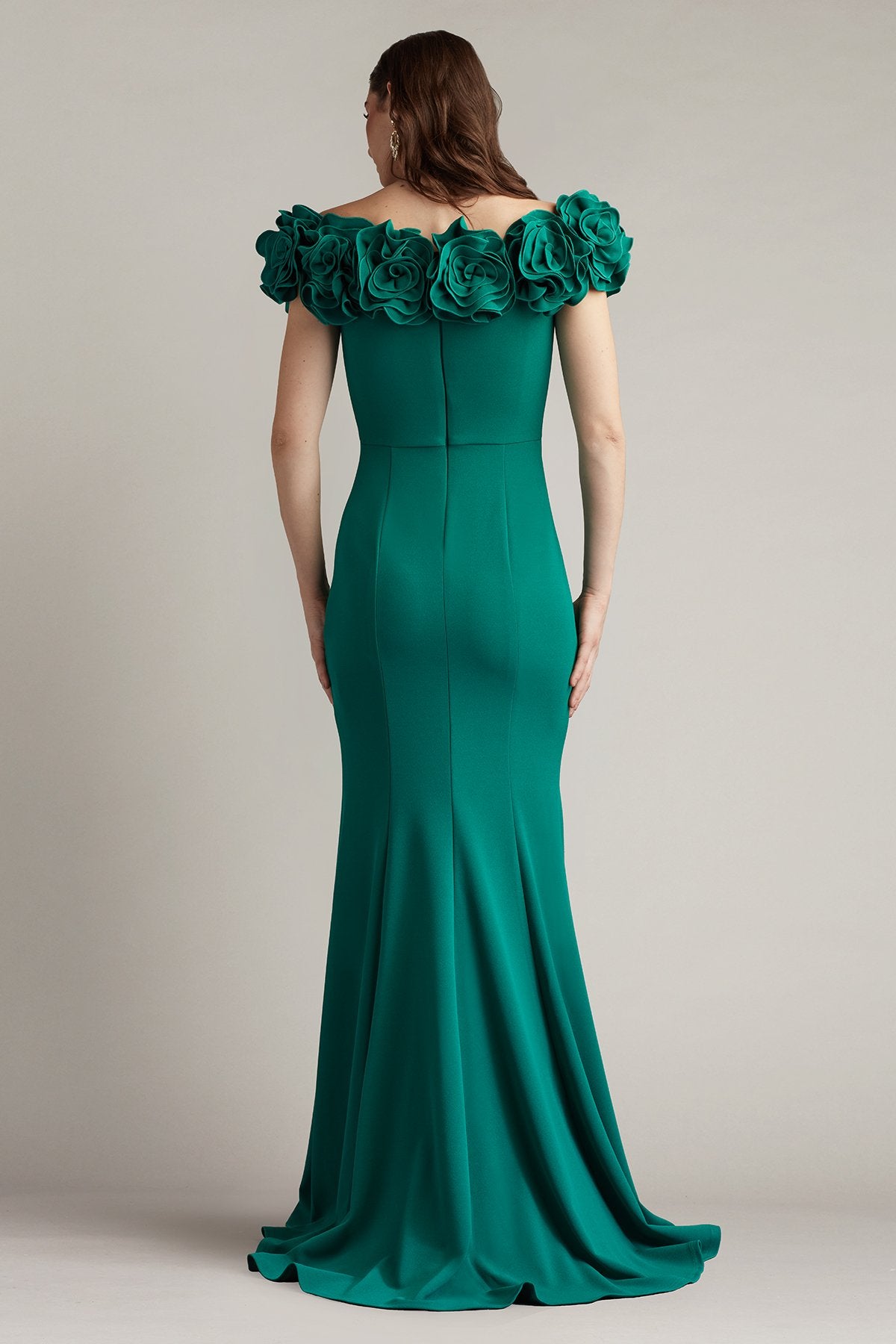 Tadashi Shoji BOS25502L Long Formal Evening Pleated Dress