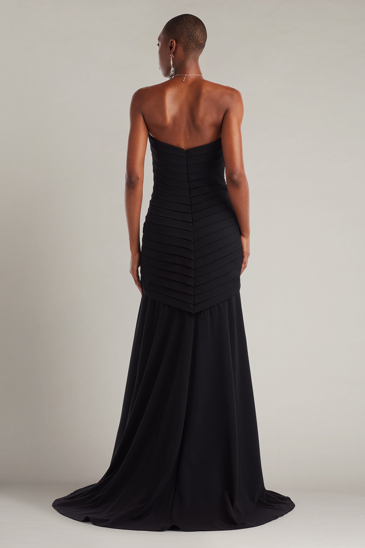 Prom Dresses Pleated Long Formal Prom Dress Black
