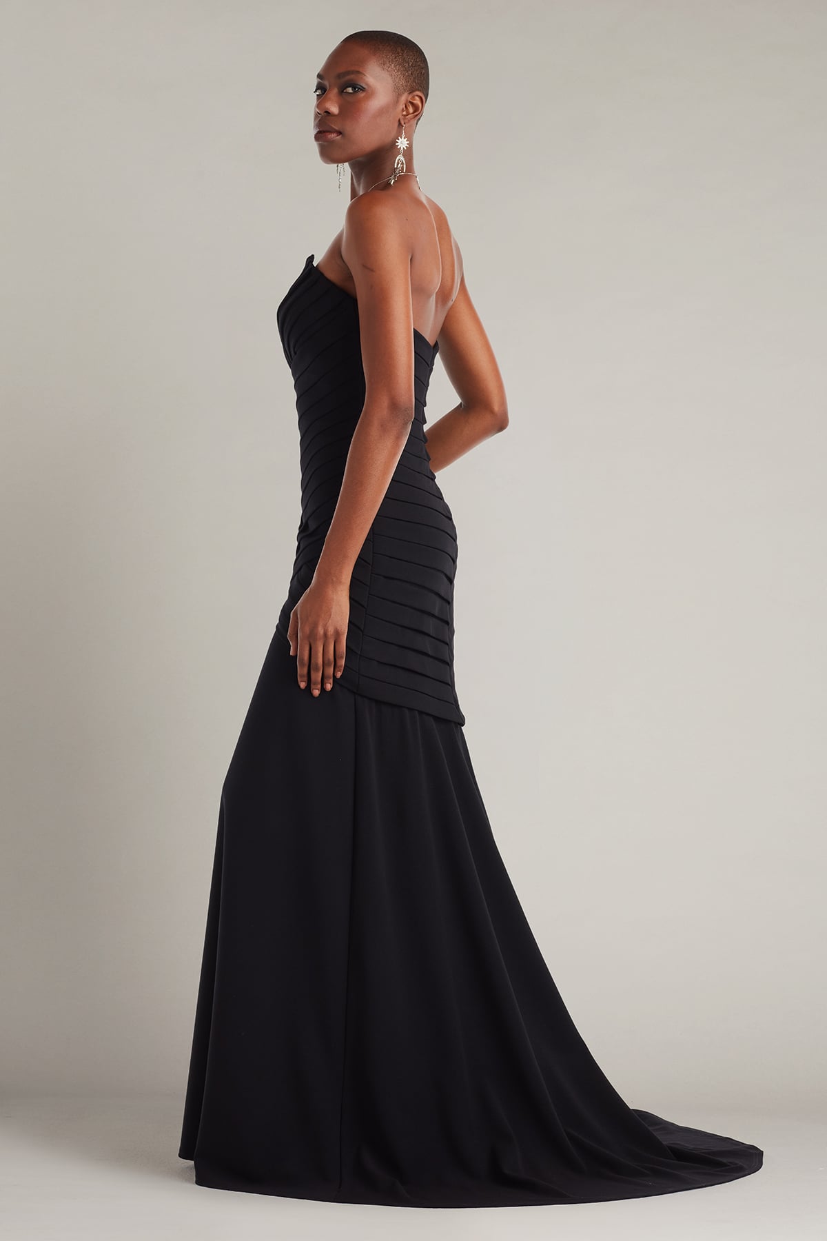 Prom Dresses Pleated Long Formal Prom Dress Black