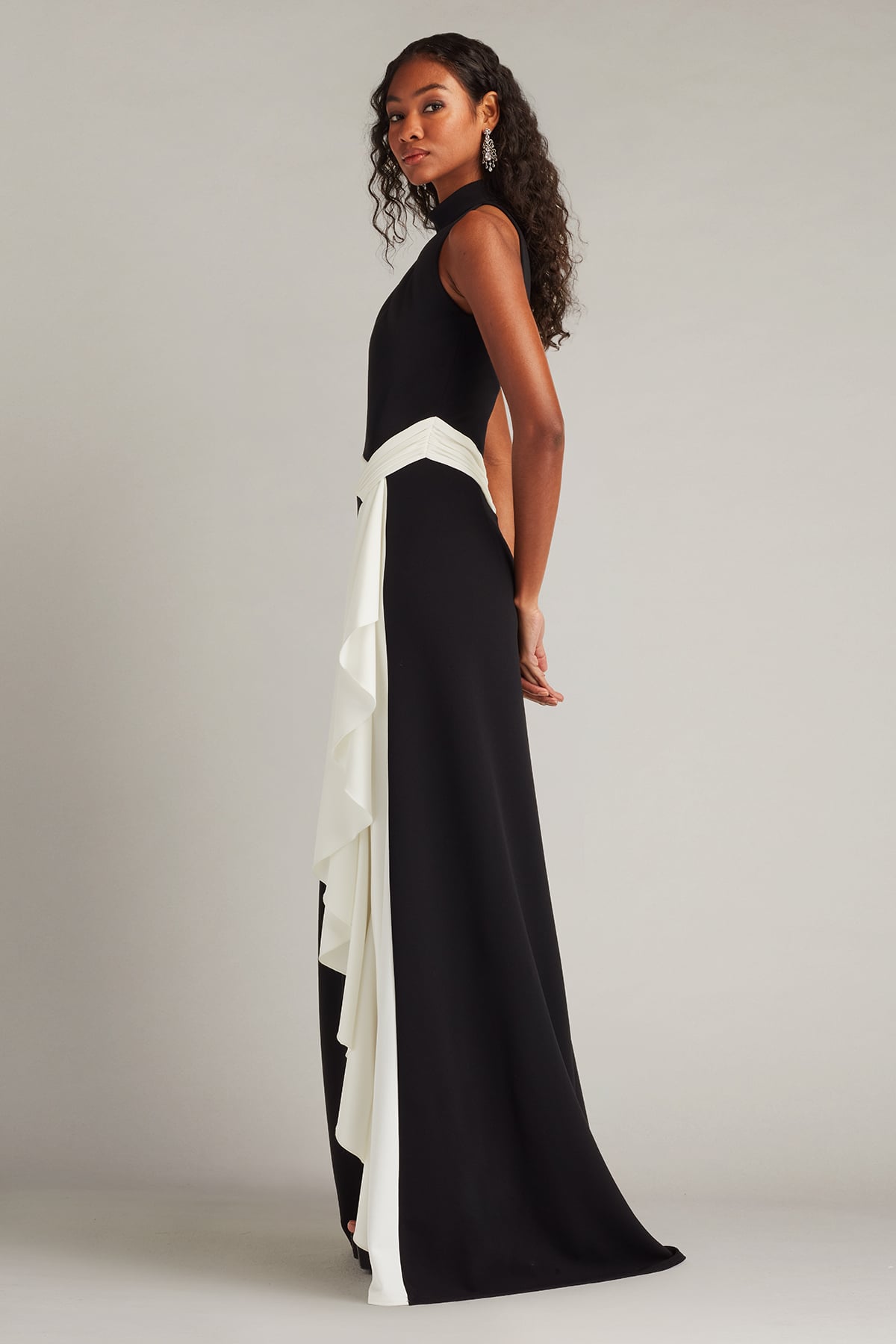 Formal Dresses Evening Long Formal Prom Dress Black/Ivory