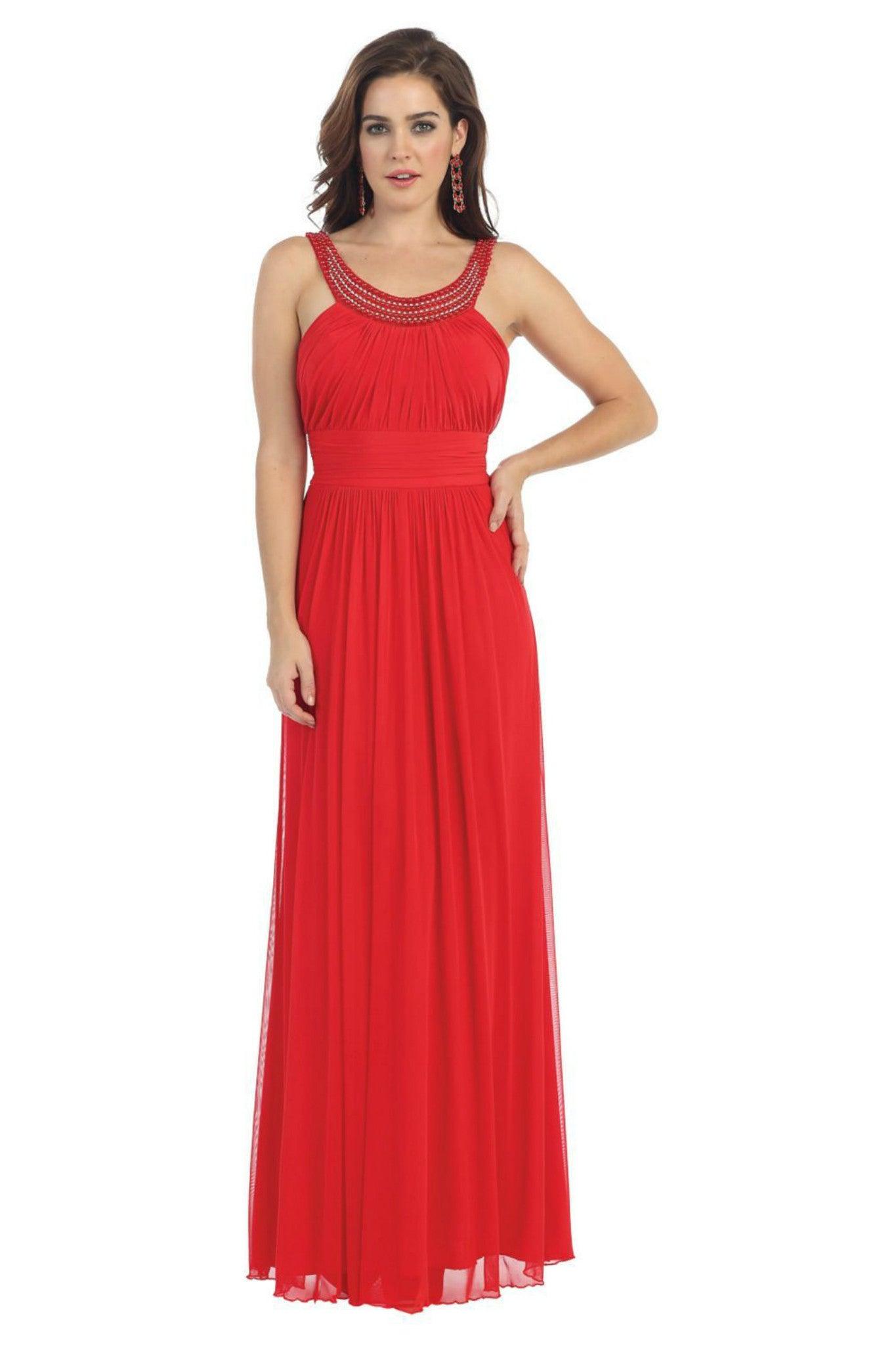 Bridesmaid Long Formal Evening Dress Groom - The Dress Outlet May Queen
