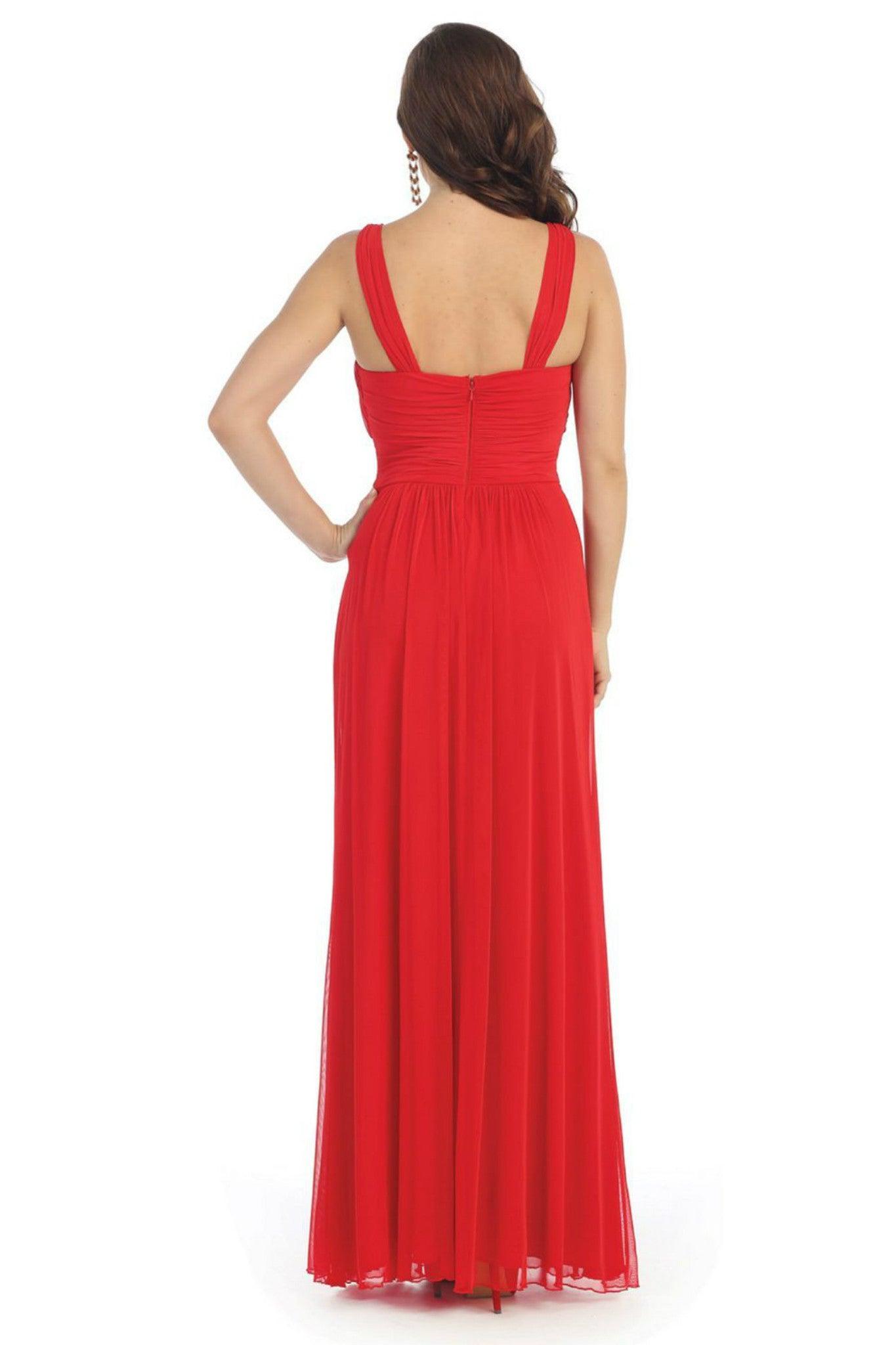 Bridesmaid Long Formal Evening Dress Groom - The Dress Outlet May Queen