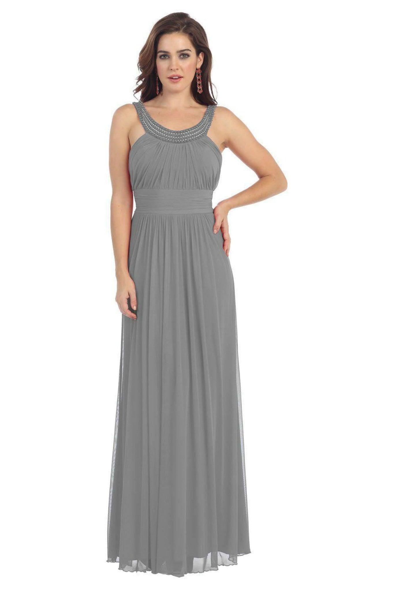 Bridesmaid Long Formal Evening Dress Groom - The Dress Outlet May Queen