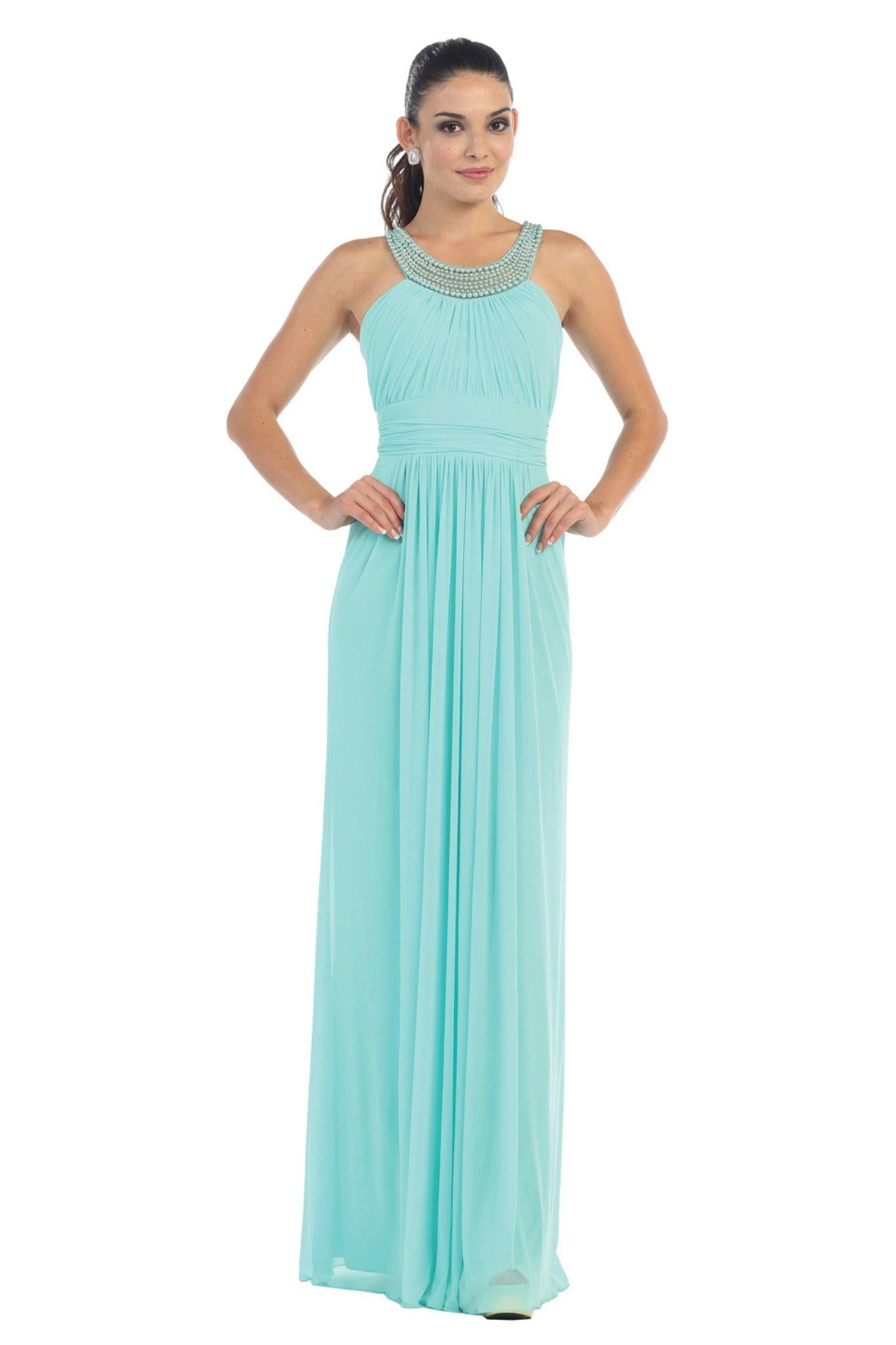 Bridesmaid Long Formal Evening Dress Groom - The Dress Outlet May Queen