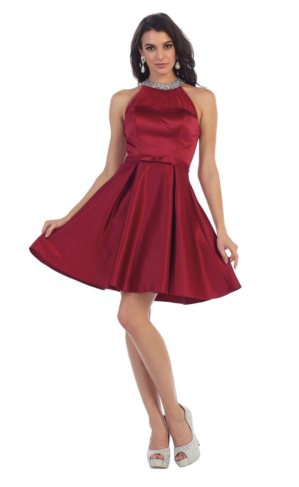 Bridesmaids Short Dress Homecoming Prom Cocktail Party - The Dress Outlet May Queen