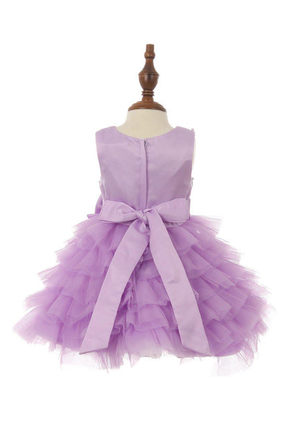 Brocade and Pleated Tulle Flower Girls Dress - The Dress Outlet Cinderella Couture