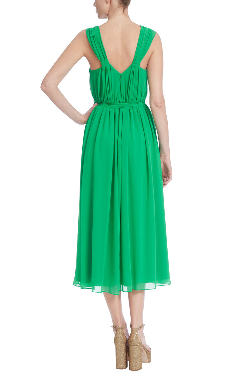 Badgley Mischka BSD5093 Short A Line Midi Cocktail Dress