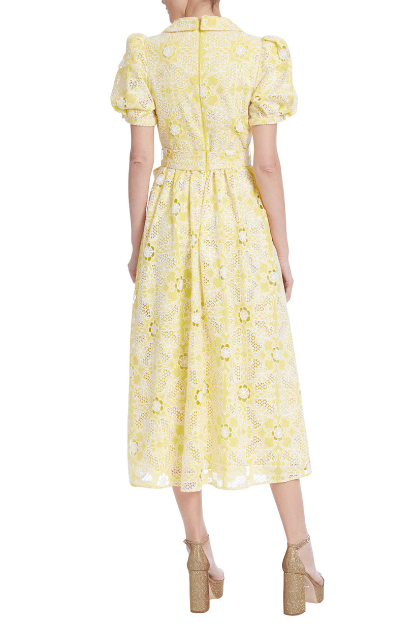 Badgley Mischka BSD5098 Short Floral Midi Cocktail Dress