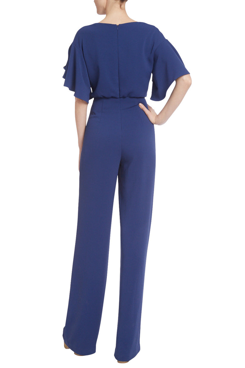 Badgley Mischka BSD5116 Long Formal Belted Jumpsuit