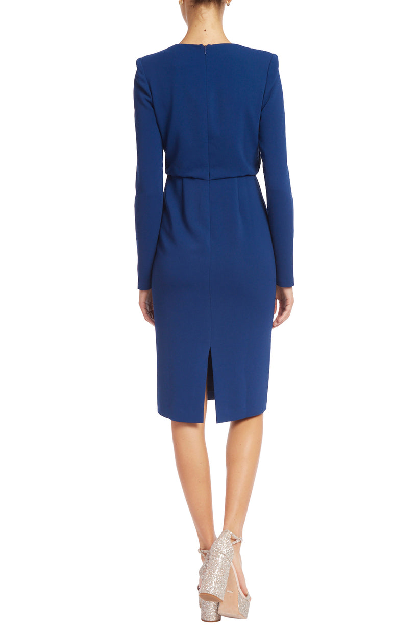 Badgley Mischka BSD5212 Short Long Sleeve Knee Length Cocktail Dress