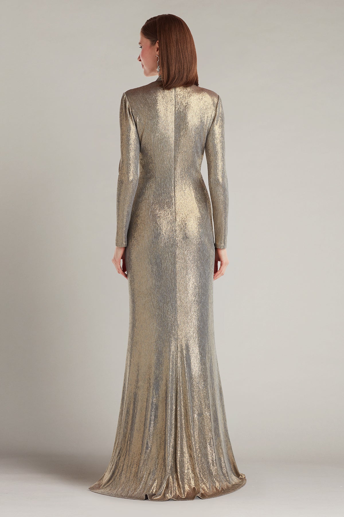 Mother of the Bride Dresses Long Pleated Formal Mother of the Bride Dress Smoke Pearl