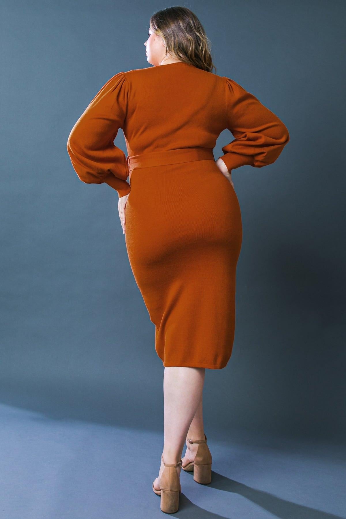 V-Neck Midi Jersey Cocktail Sheath Flying Tomato ISW5183