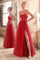 Prom Dresses Long Corset Formal A Line Prom Dress Red
