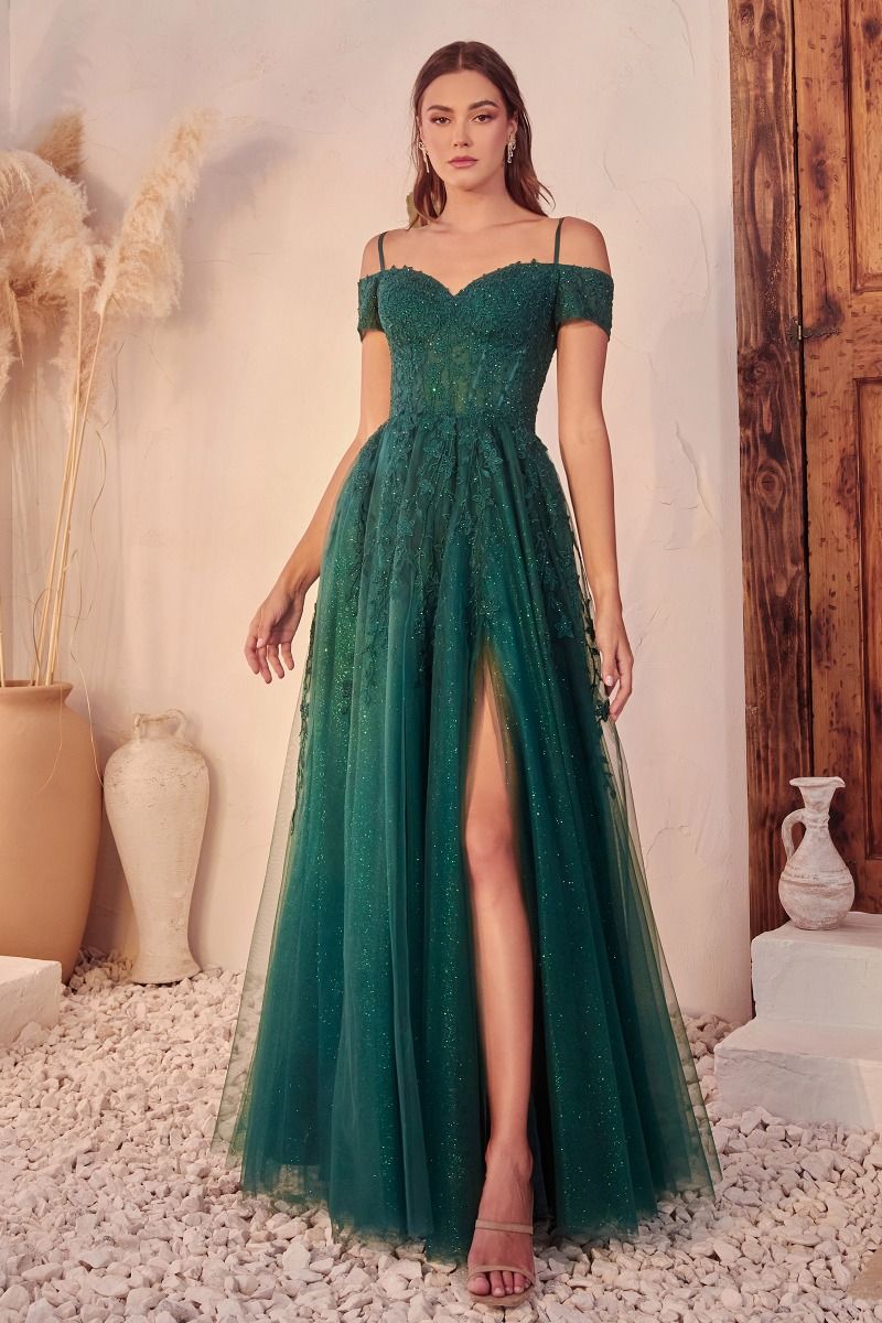 Prom Dresses Glitter Beaded Formal Prom Long Dress Emerald