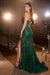Prom Dresses Fitted Sequin Formal Prom Long Dress Emerald