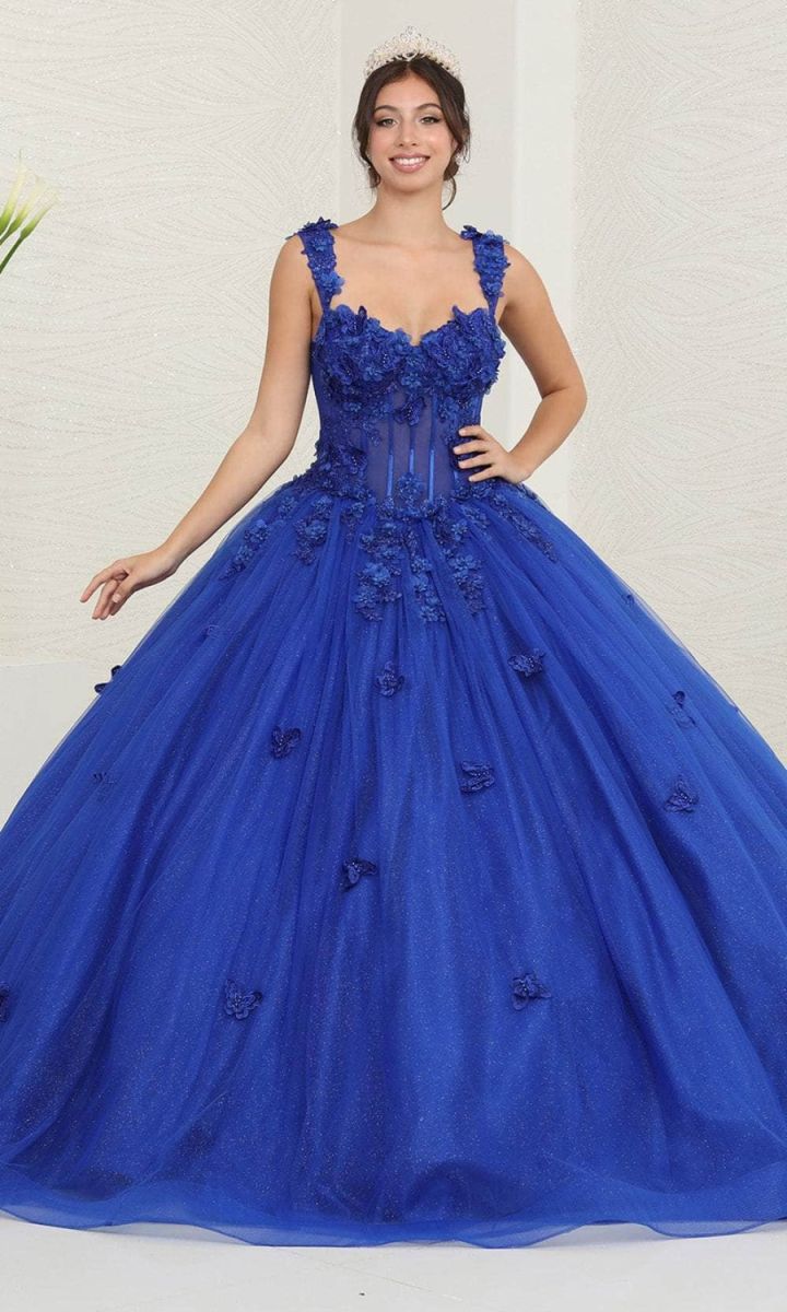 Scoop Floor-Length Tulle Quinceañera Ball Gown May Queen LK242