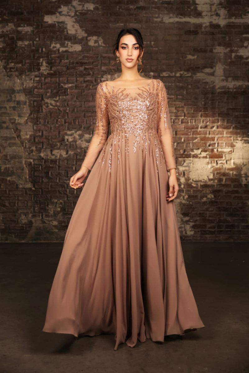 Illusion Chiffon Evening Gown A-Line May Queen MQ2161 The Dress Outlet Illusion Chiffon Evening Gown A-Line May Queen MQ2161 The Dress Outlet