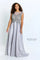 Formal Dresses Long Beaded Illusion A Line Formal Dress Dark Gray