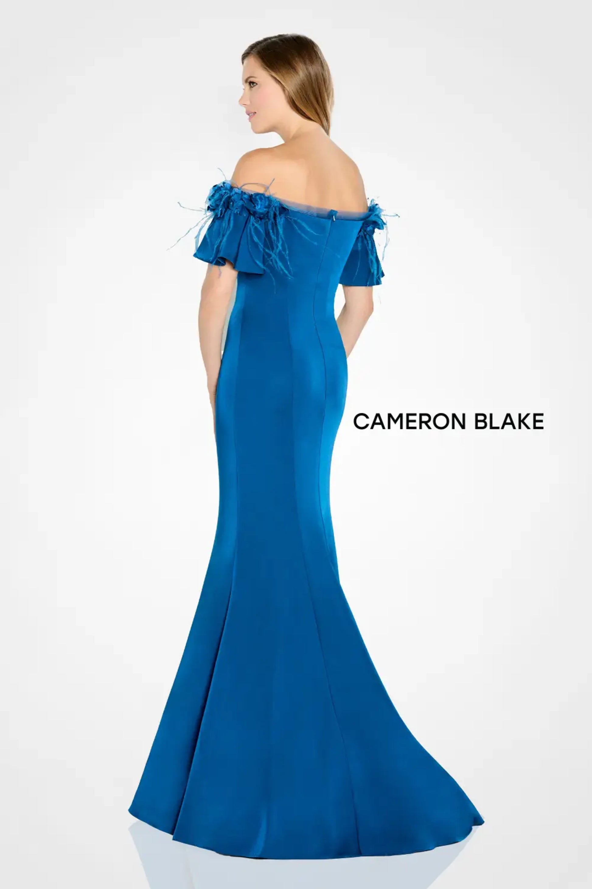 Cameron Blake CB146 Ruffle Mermaid Long Formal Evening Dress