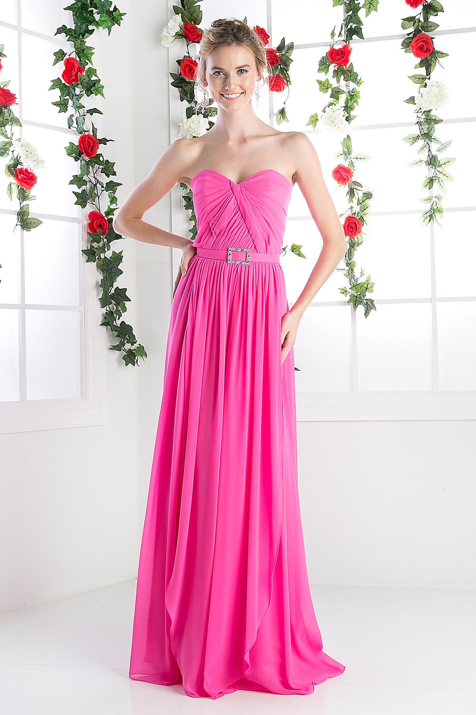 Long Strapless Formal Dress Bridesmaid - The Dress Outlet Cinderella Divine