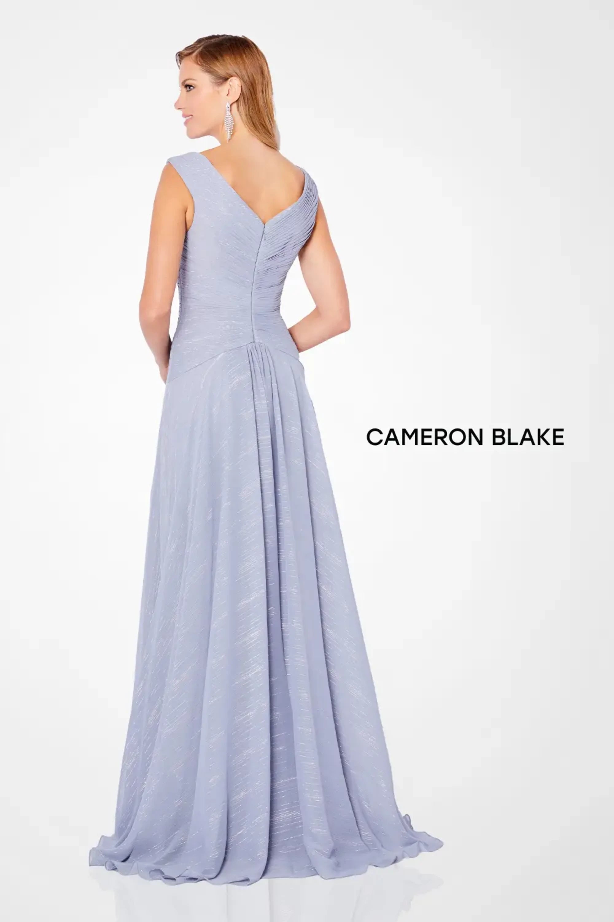 Formal Dresses Metallic Long Formal A Line Evening Dress Ice Gray