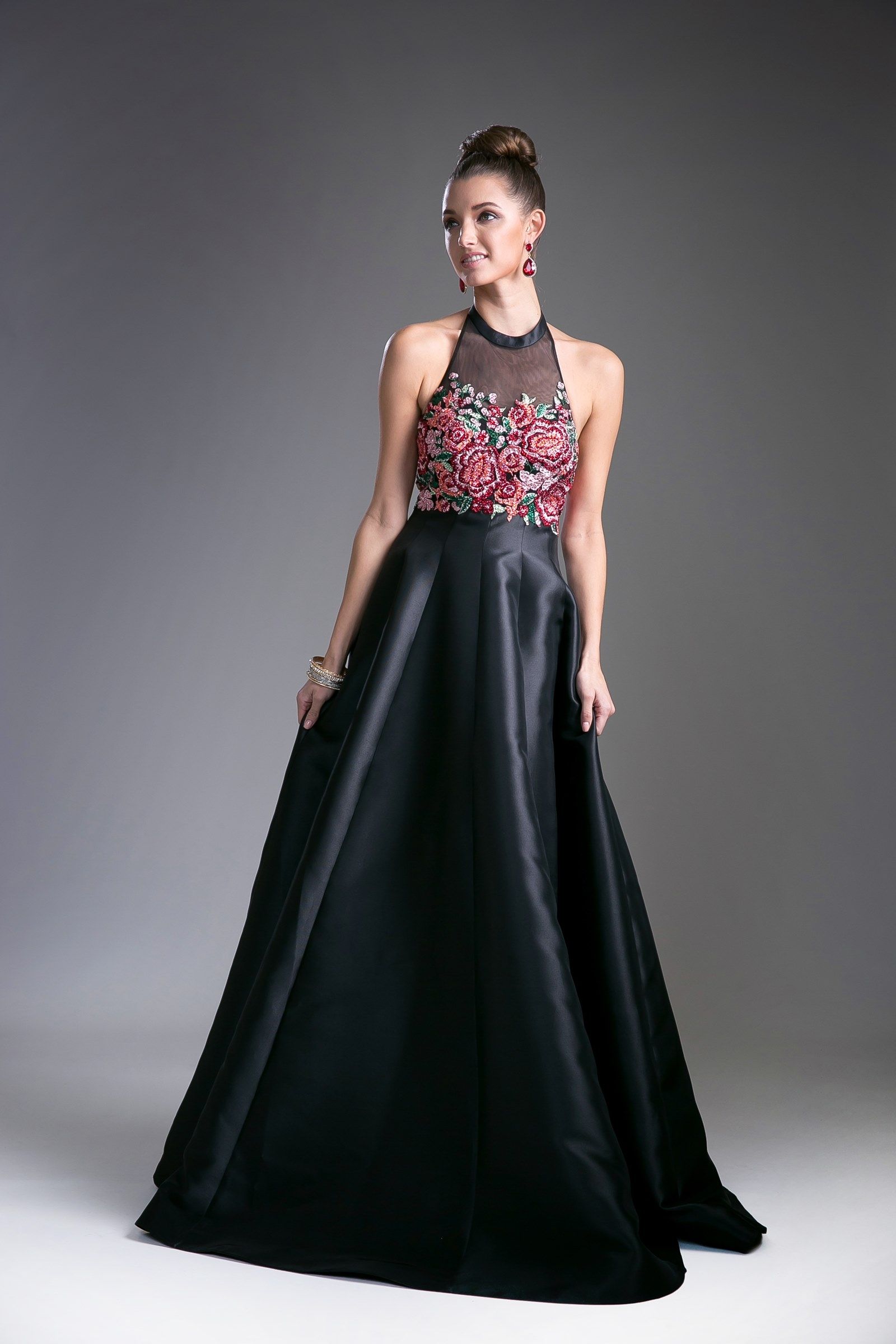 Prom Dresses Long Formal Beaded Prom Evening Dress Black