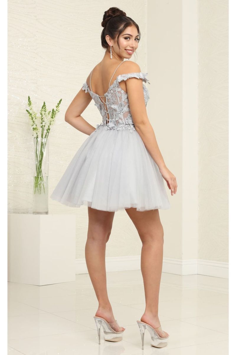 Illusion Mini/Short Tulle Cocktail A-Line May Queen 2090