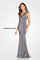 Formal Dresses Long Formal Beaded Lace Evening Dress Smoke