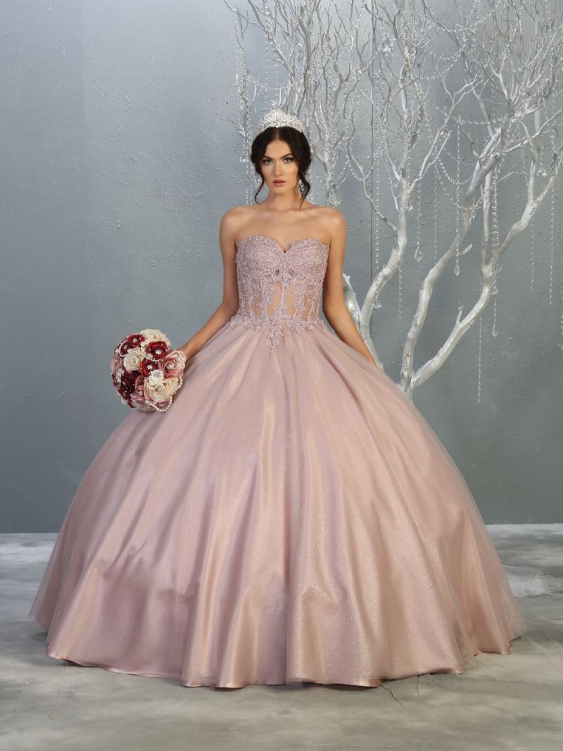 Sweetheart Floor-Length Tulle Quinceañera Ball Gown May Queen LK141