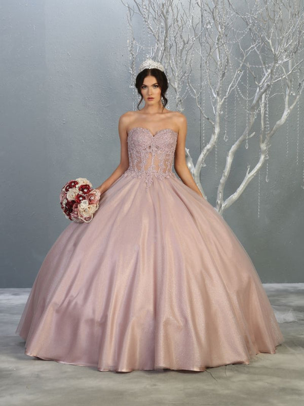 Sweetheart Floor-Length Tulle Quinceañera Ball Gown May Queen LK141