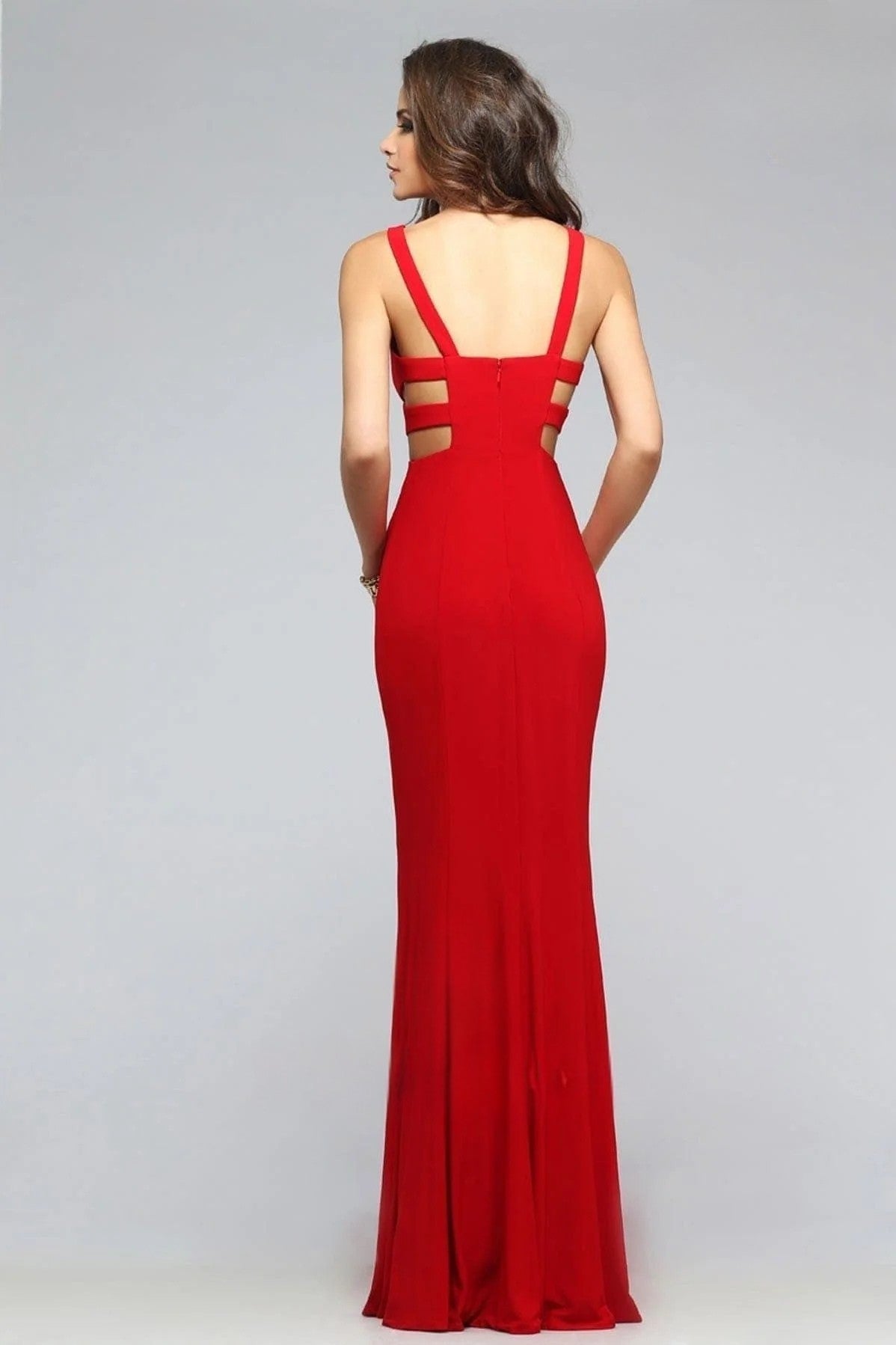 Prom Dresses Fitted Long Formal Evening Prom Gown Red