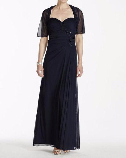 Cachet Long Formal Dress Evening Gown with Bolero - The Dress Outlet Cachet