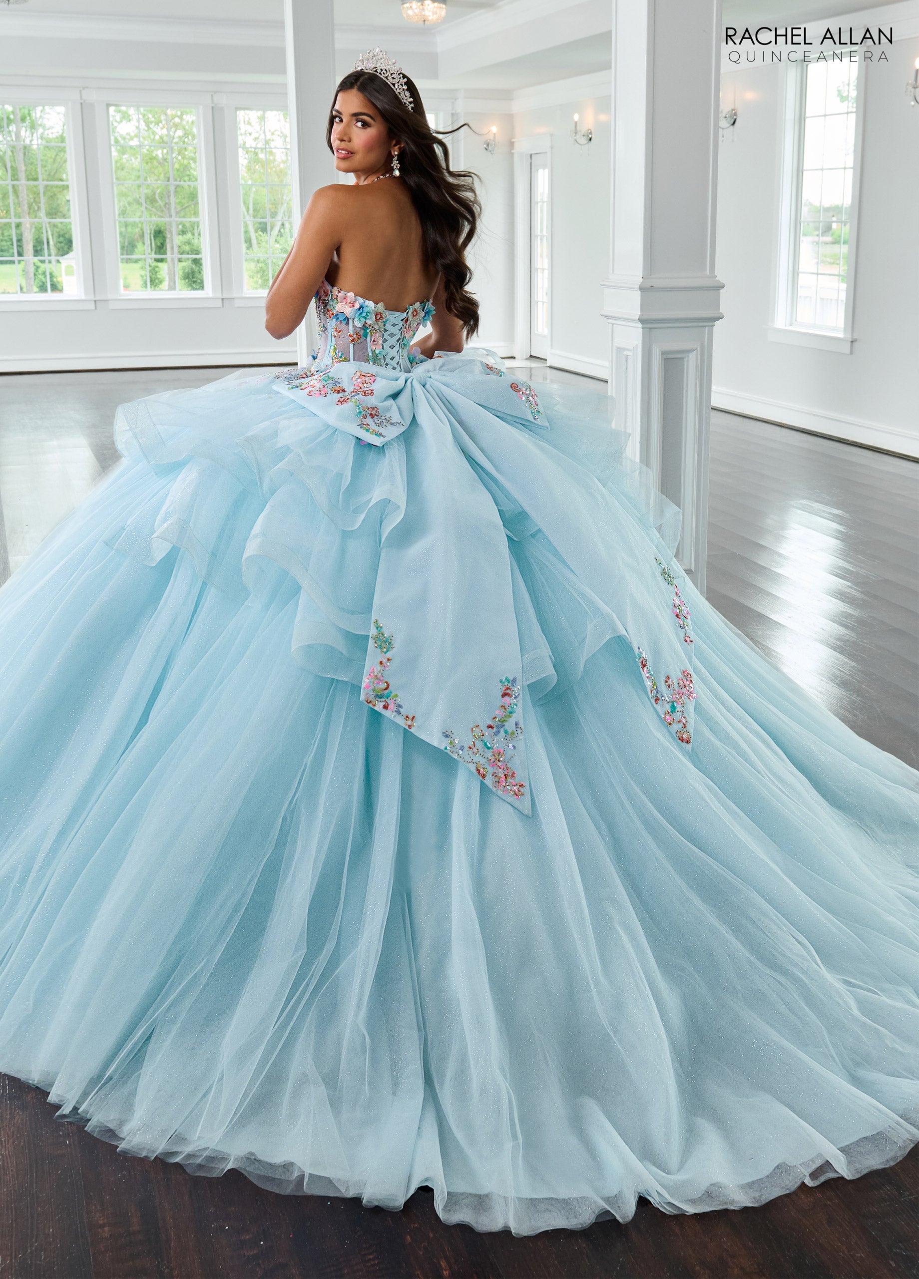 Rachel Allan RQ1161 Ball Gown Beaded Long Sequin Quinceanera Dress