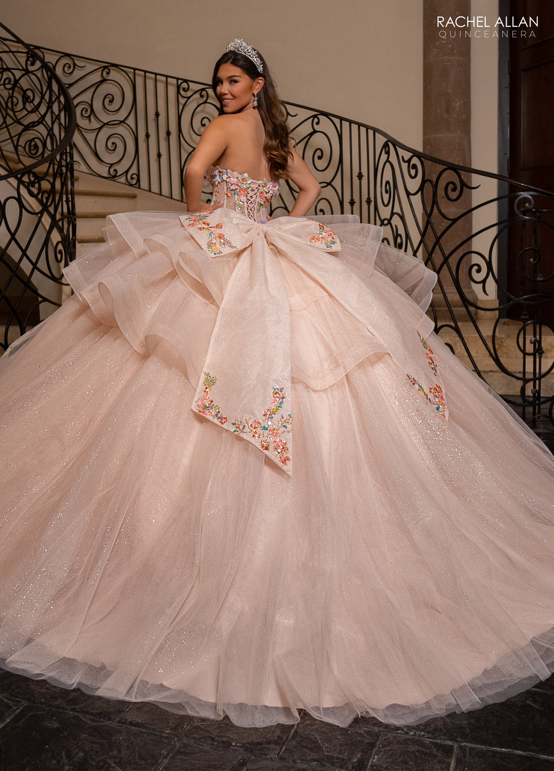 Rachel Allan RQ1161 Ball Gown Beaded Long Sequin Quinceanera Dress