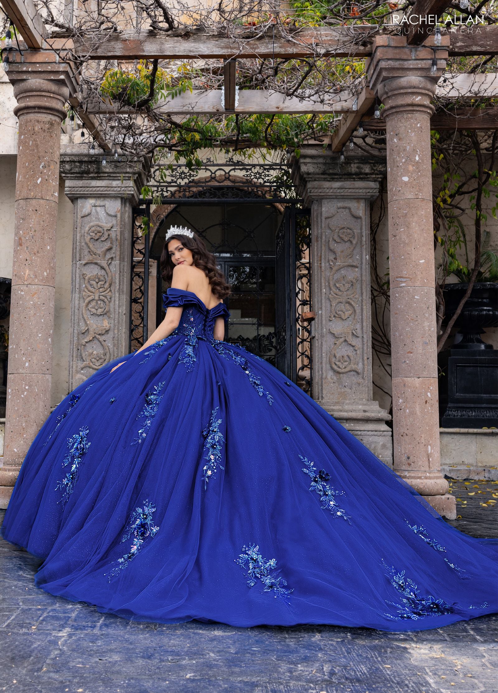 Quinceniera Dresses Long Glitter Quinceanera Dress Royal