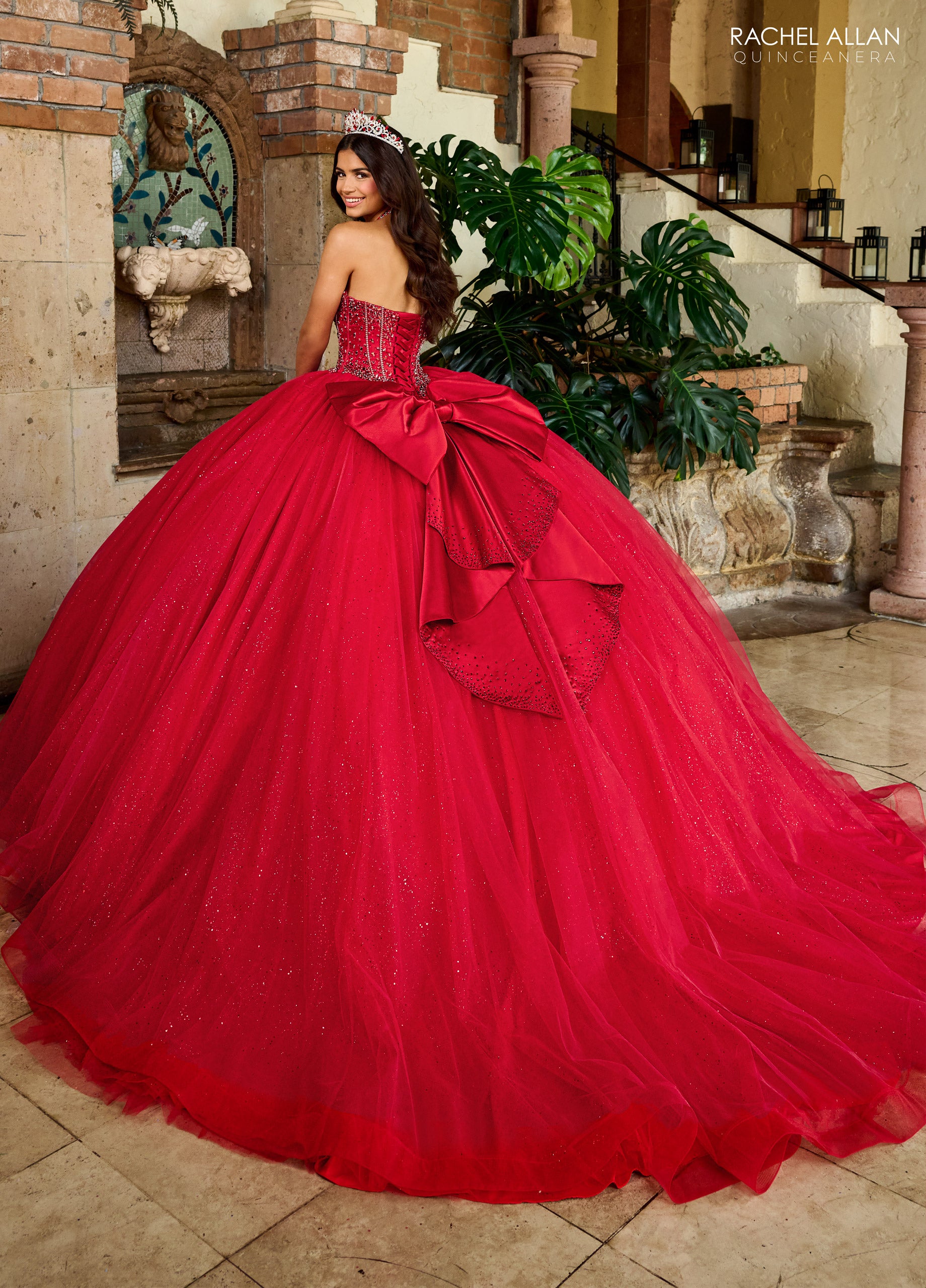Rachel Allan RQ1156 Beaded Lace Long Quinceanera Dress Ball Gown