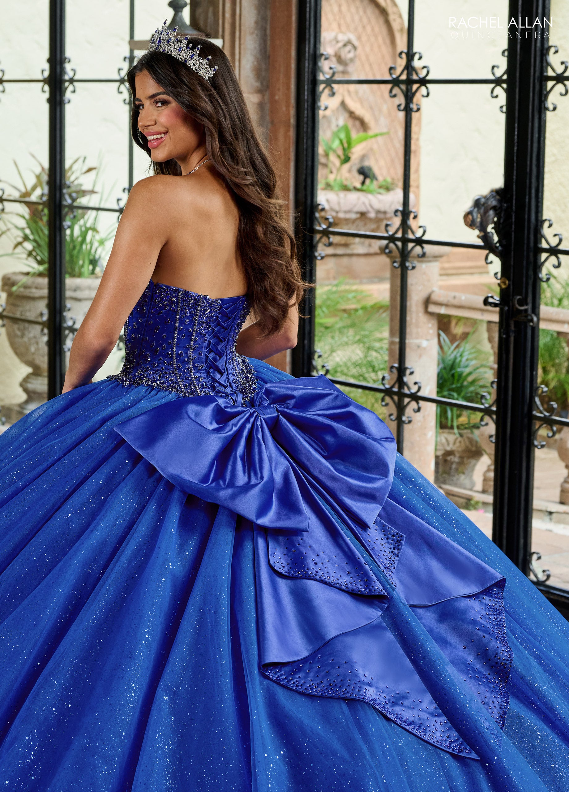 Rachel Allan RQ1156 Beaded Lace Long Quinceanera Dress Ball Gown