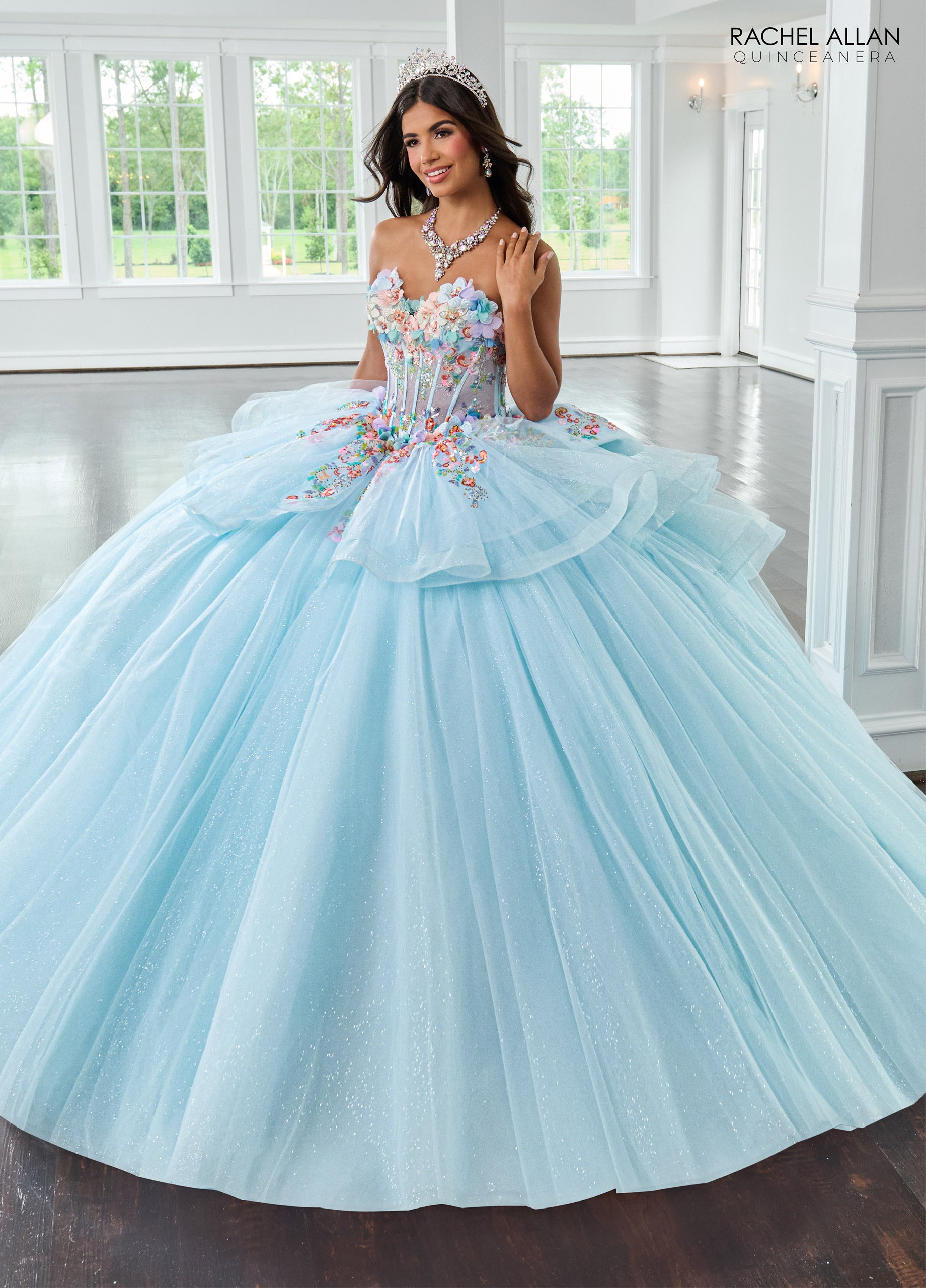 Rachel Allan RQ1161 Ball Gown Beaded Long Sequin Quinceanera Dress