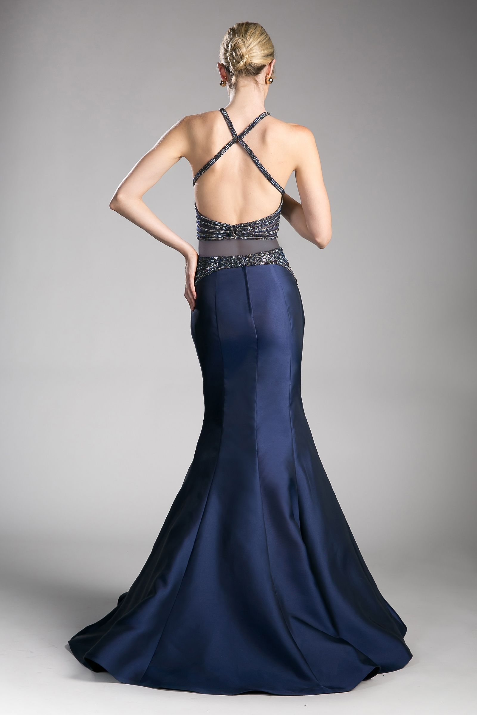Prom Dresses Long Formal Fitted Mermaid Prom Dress Navy