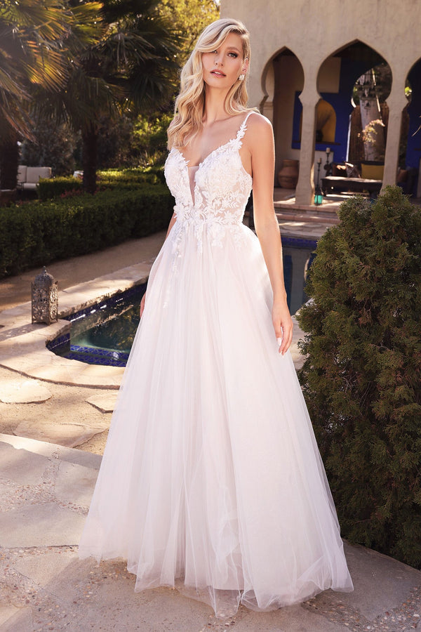 Layered A-Line Tulle Bridal Gown by LaDivine CB072W