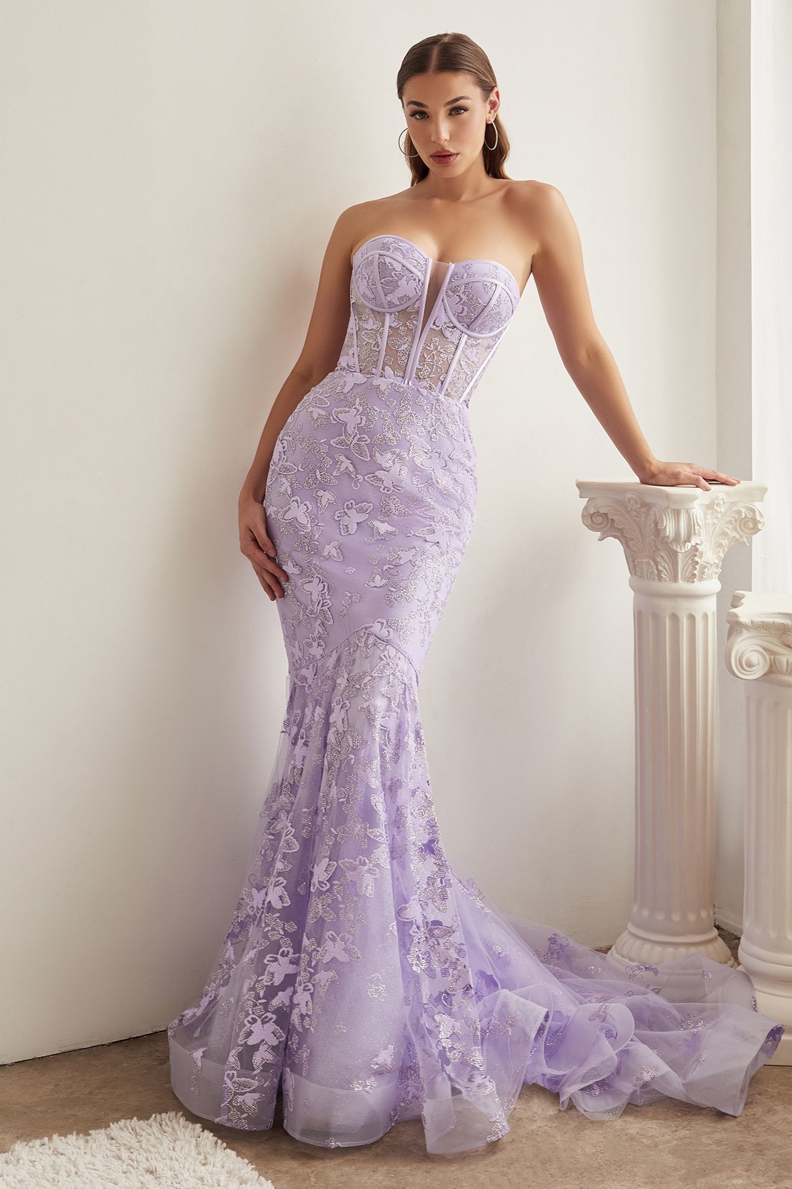 fitted lace wedding dress Mermaid Prom Dress by LaDivine CB099 – The Dress Outlet