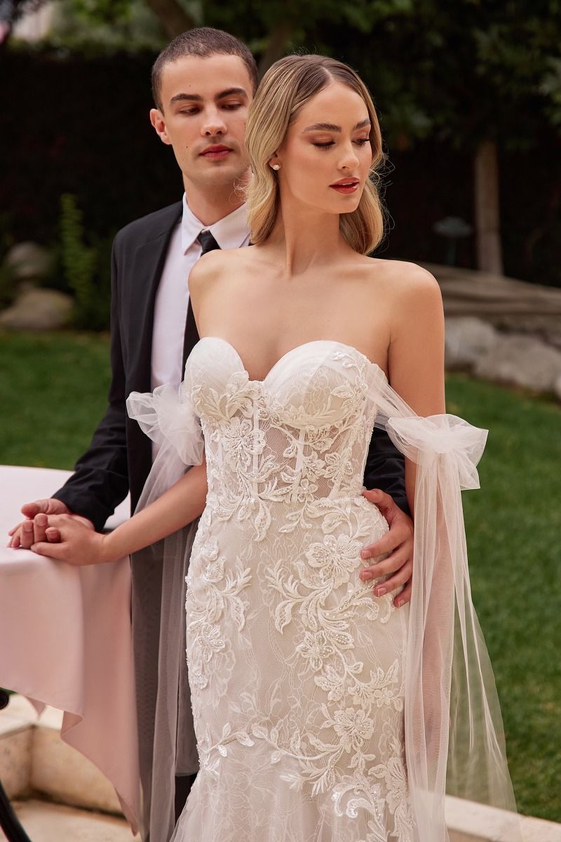 LaDivine CB125W Long Mermaid Lace Wedding Dress