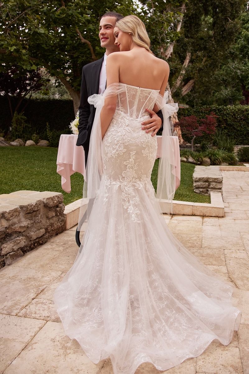 LaDivine CB125W Long Mermaid Lace Wedding Dress