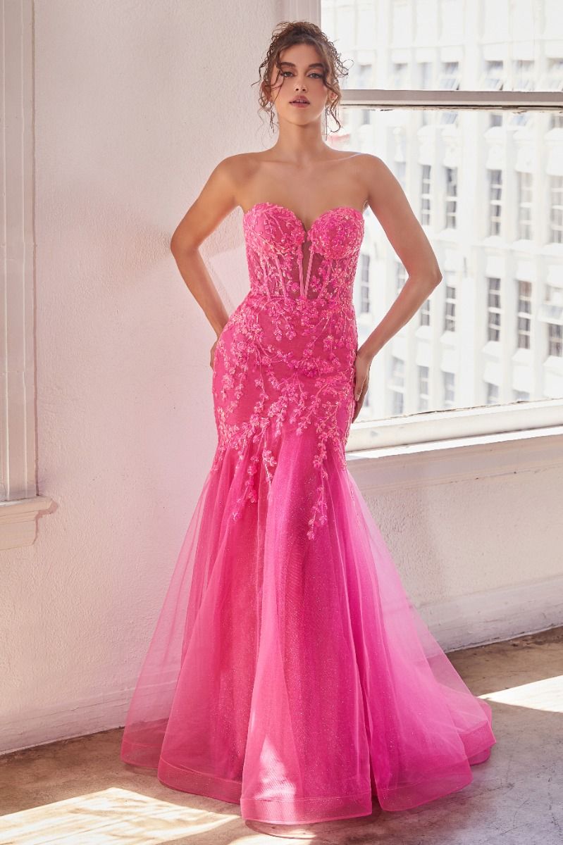 LaDivine CB139 Long Sequin Mermaid Formal Coset Prom Gown