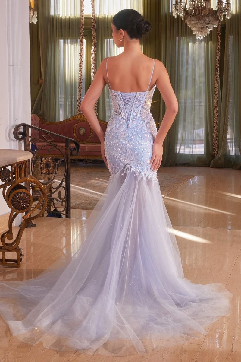 LaDivine CB148 Long Formal Sequin Mermaid Prom Dress