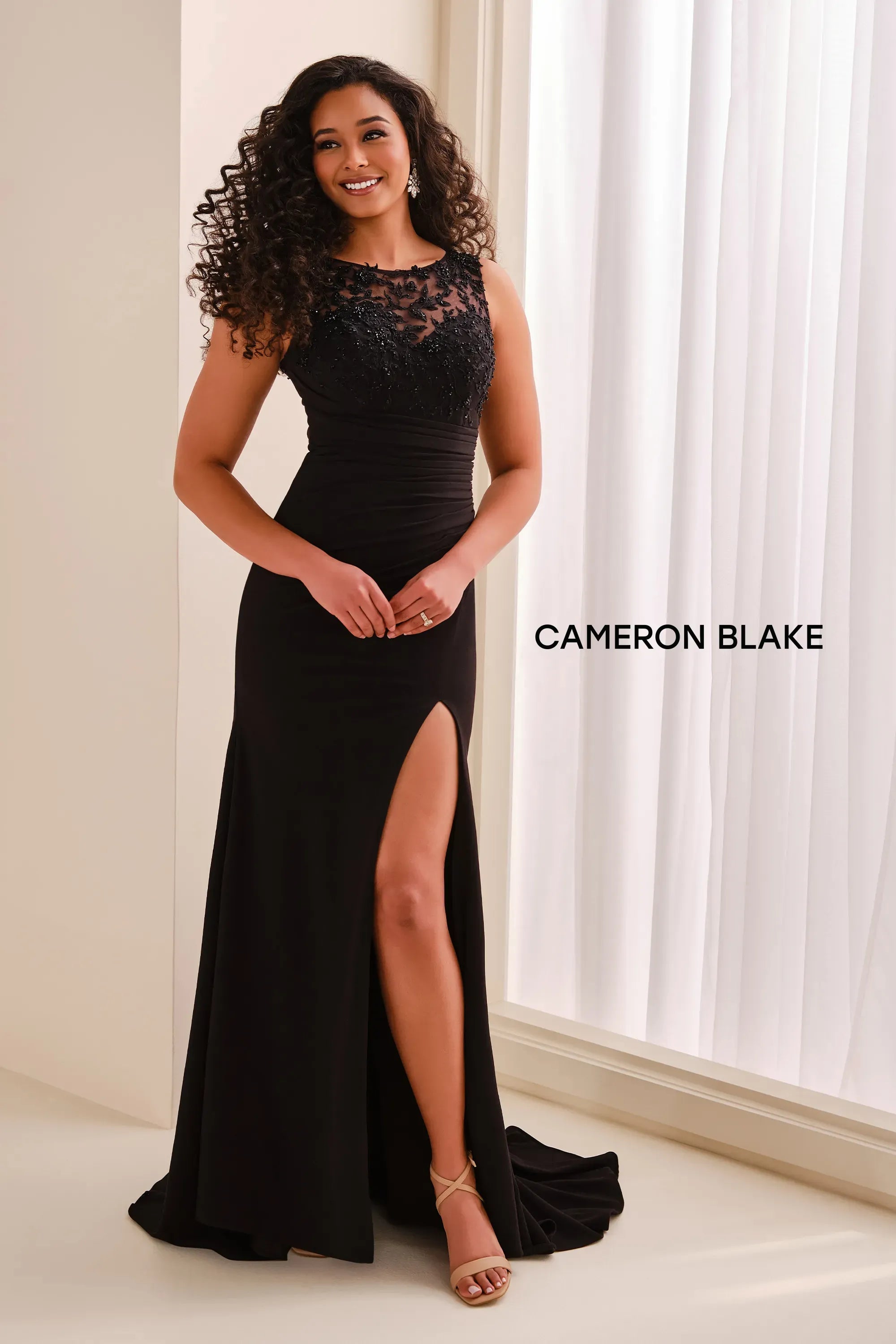 Illusion Jersey Formal Sheath Dress by Cameron Blake 452 The Dress Outlet Illusion Jersey Formal Sheath Dress by Cameron Blake 452 The Dress Outlet