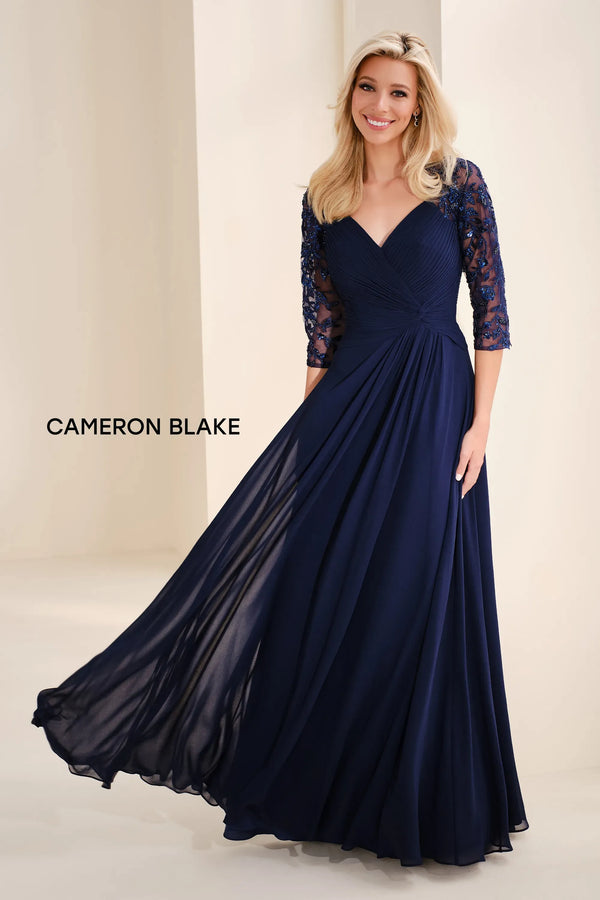 Cameron Blake CB824 Long Mother of the Bride A Line Formal Dress
