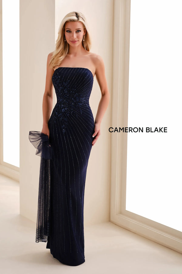 Cameron Blake CB835 Long Formal Fitted Dress