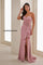Formal Dresses Long Formal Beaded Applique Mermaid Evening Gown Dusty Rose