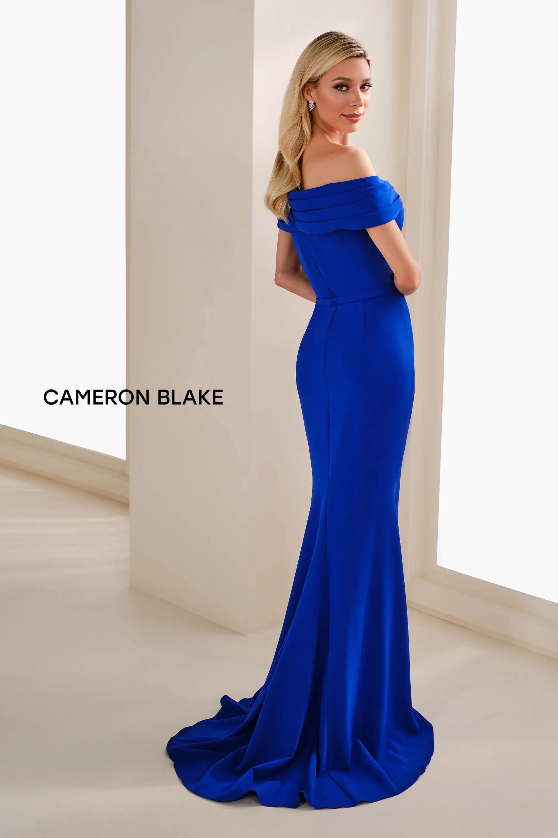 Cameron Blake CB906 Beaded Long Mermaid Formal Evening Gown